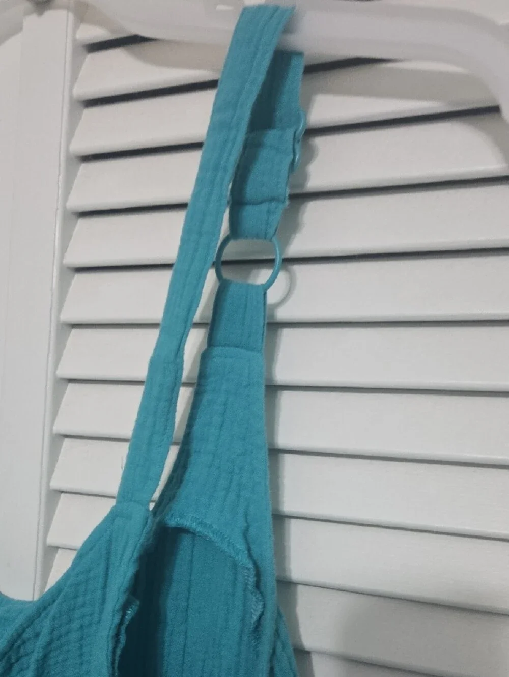 Serra Teal Sleeveless Romper with Button Front